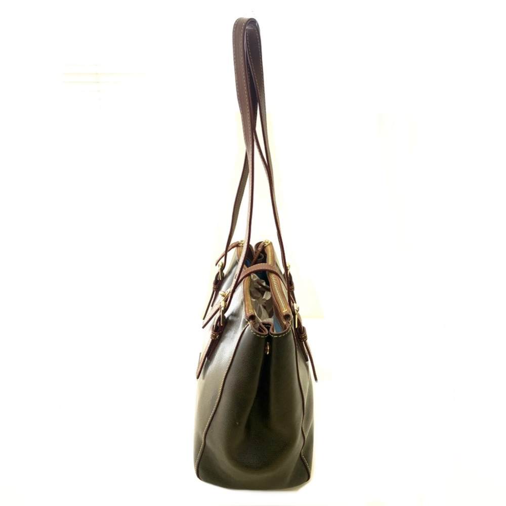 Dooney & Bourke Brown Claremont Miller Saffiano Leather Satchel Tote Handbag - Picture 7 of 16